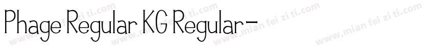 Phage Regular KG Regular字体转换